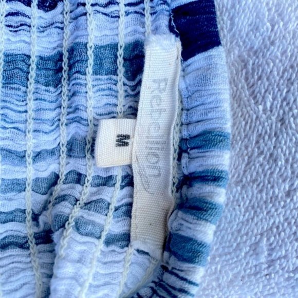 Rebellion In size m blue colored vertical stripes on the viscose material 23 - Picture 4 of 6